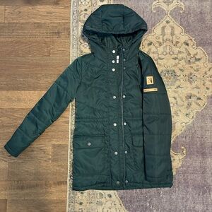 Noisy May Dark Green Puffer Jacket